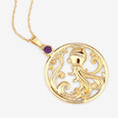0.24 Carat Genuine Amethyst .925 Sterling Silver Pendant-10