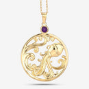 0.24 Carat Genuine Amethyst .925 Sterling Silver Pendant-12