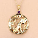 0.24 Carat Genuine Amethyst .925 Sterling Silver Pendant-13