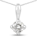 0.33 Carat Genuine Lab Grown Diamond 14K White Gold Pendant-2