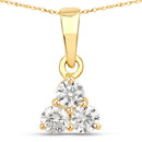 0.33 Carat Genuine Lab Grown Diamond 14K Yellow Gold Pendant-2