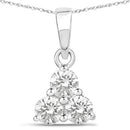 0.51 Carat Genuine Lab Grown Diamond 14K White Gold Pendant-2