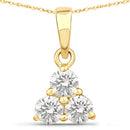 0.51 Carat Genuine Lab Grown Diamond 14K Yellow Gold Pendant-2