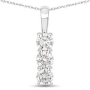0.51 Carat Genuine Lab Grown Diamond 14K White Gold Pendant-2