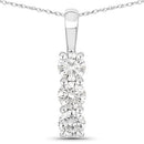 0.75 Carat Genuine Lab Grown Diamond 14K White Gold Pendant-2
