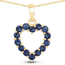 0.64 Carat Genuine Blue Sapphire 10K Yellow Gold  Pendant-5