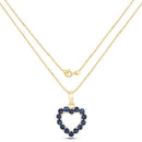 0.64 Carat Genuine Blue Sapphire 10K Yellow Gold  Pendant-6
