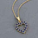 0.64 Carat Genuine Blue Sapphire 10K Yellow Gold  Pendant-7