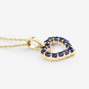 0.64 Carat Genuine Blue Sapphire 10K Yellow Gold  Pendant-9