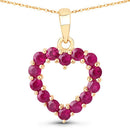 0.43 Carat Genuine Ruby 10K Yellow Gold  Pendant-5