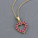 0.43 Carat Genuine Ruby 10K Yellow Gold  Pendant-7
