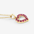 0.43 Carat Genuine Ruby 10K Yellow Gold  Pendant-9