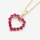 0.43 Carat Genuine Ruby 10K Yellow Gold  Pendant-10