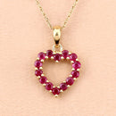 0.43 Carat Genuine Ruby 10K Yellow Gold  Pendant-11