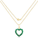 0.48 Carat Genuine Zambian Emerald 10K Yellow Gold  Pendant-6