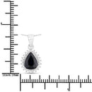 2.09 Carat Genuine Blue Sapphire and White Diamond 14K White Gold Pendant-7