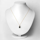 1.39 Carat Genuine Green Tourmaline and White Diamond 14K Yellow Gold Pendant-6