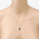 1.39 Carat Genuine Green Tourmaline and White Diamond 14K Yellow Gold Pendant-12