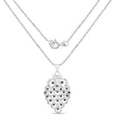 0.67 Carat Genuine Black Sapphire .925 Sterling Silver Pendant-2