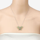 3.90 Carat Genuine Peridot .925 Sterling Silver Pendant-6