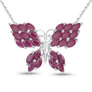 3.12 Carat Genuine Ruby .925 Sterling Silver Pendant-5