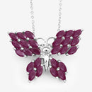 3.12 Carat Genuine Ruby .925 Sterling Silver Pendant-11