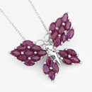 3.12 Carat Genuine Ruby .925 Sterling Silver Pendant-12