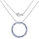 3.00 Carat Genuine Tanzanite .925 Sterling Silver Pendant-4