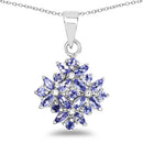1.50 Carat Genuine Tanzanite .925 Sterling Silver Pendant-3