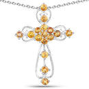 2.24 Carat Genuine Yellow Sapphire .925 Sterling Silver Pendant-2