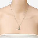 0.64 Carat Genuine Peridot .925 Sterling Silver Pendant-10