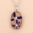 2.12 Carat Genuine Amethyst .925 Sterling Silver Pendant-9