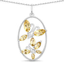 2.30 Carat Genuine Citrine .925 Sterling Silver Pendant-5