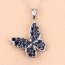 4.36 Carat Genuine Blue Sapphire .925 Sterling Silver Pendant-9