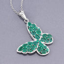 3.13 Carat Genuine Emerald .925 Sterling Silver Pendant-9