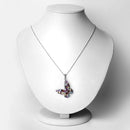 3.80 Carat Genuine Multi Stones .925 Sterling Silver Pendant-6