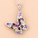 3.80 Carat Genuine Multi Stones .925 Sterling Silver Pendant-9