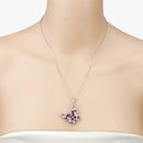 3.80 Carat Genuine Multi Stones .925 Sterling Silver Pendant-10