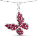 4.72 Carat Genuine Ruby .925 Sterling Silver Pendant-5