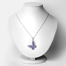 3.78 Carat Genuine Tanzanite .925 Sterling Silver Pendant-6