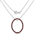 3.52 Carat Genuine Garnet .925 Sterling Silver Pendant-4