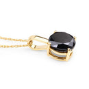3.12 Carat Genuine Black Diamond 14K Yellow Gold Pendant-11