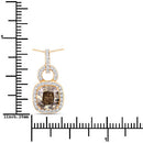 IGI Certified 2.50 Carat Genuine Brown Diamond Center and 0.31cttw White Diamond 18K Yellow Gold Pendant (2.81cttw)-6