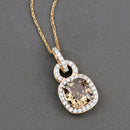 IGI Certified 2.50 Carat Genuine Brown Diamond Center and 0.31cttw White Diamond 18K Yellow Gold Pendant (2.81cttw)-7