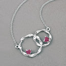 0.70 Carat Genuine Ruby .925 Sterling Silver Pendant-4