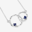 0.70 Carat Genuine Blue Sapphire .925 Sterling Silver Pendant-10