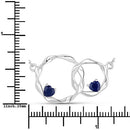 0.70 Carat Genuine Blue Sapphire .925 Sterling Silver Pendant-7