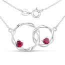 0.70 Carat Genuine Ruby .925 Sterling Silver Pendant-1