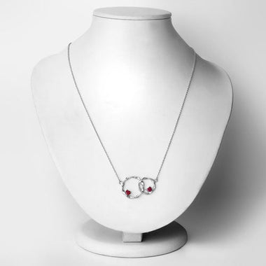 0.70 Carat Genuine Ruby .925 Sterling Silver Pendant - 0