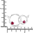 0.70 Carat Genuine Ruby .925 Sterling Silver Pendant-3